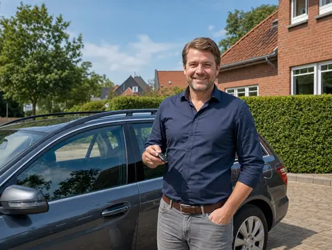 Verkäufer aus Geseke mit dem verkauften Fahrzeug